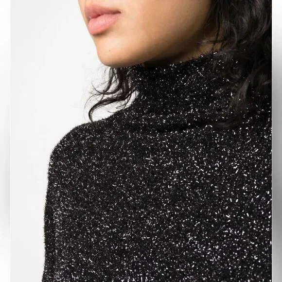 IRO metallic-knit jumper sweater in Black new - Picture 5 of 9